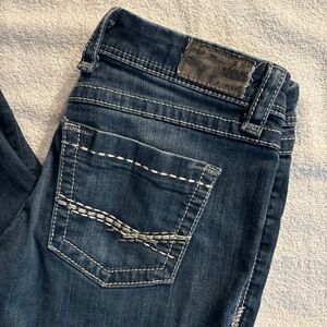 BKE Indigo Stitch Detail Jeans Harper Demin
